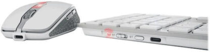 Cherry DW 9100 Ασύρματο Bluetooth Σετ Πληκτρολόγιο & Ποντίκι Αγγλικό US White/Silver