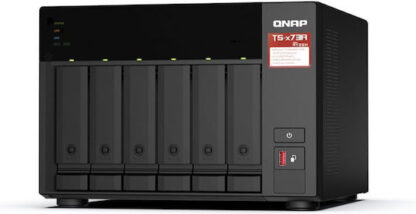 Δικτυακή συσκευή αποθήκευσης NAS Qnap TS-673A-8G           Μαύρο