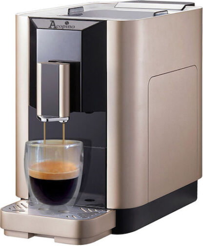 Acopino Venezia Αυτόματη Μηχανή Espresso 1450W Πίεσης 19bar με Μύλο Άλεσης Champagne