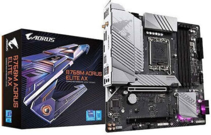 GIGABYTE B760M DS3H AX DDR4 Motherboard - Supports Intel Core 14th Gen CPUs  6+2+1 Phases Digital VRM  up to 5333MHz DDR4 (OC)  2xPCIe 4.0 M.2  Wi-Fi 6E  2.5GbE LAN  USB 3.2 Gen2