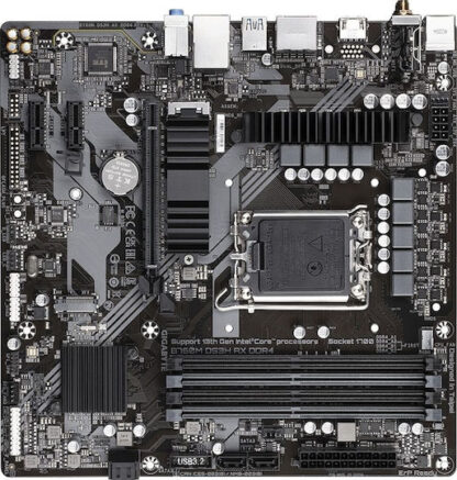 GIGABYTE B760M DS3H AX DDR4 Motherboard - Supports Intel Core 14th Gen CPUs  6+2+1 Phases Digital VRM  up to 5333MHz DDR4 (OC)  2xPCIe 4.0 M.2  Wi-Fi 6E  2.5GbE LAN  USB 3.2 Gen2