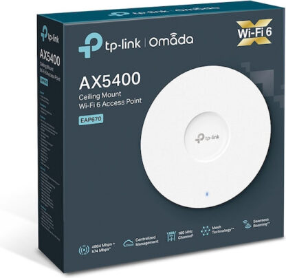 TP-LINK EAP670 v2 WiFi Mesh Network Access Point Wi‑Fi 6 Dual Band (2.4 & 5GHz)