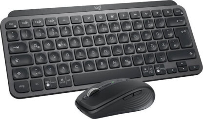 Logitech MX Keys Mini Combo Ασύρματο Bluetooth Πληκτρολόγιο Γερμανικό Γκρι
