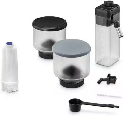 De'Longhi Rivelia Αυτόματη Μηχανή Espresso 1450W Πίεσης 19bar για Cappuccino με Μύλο Άλεσης Onyx Black