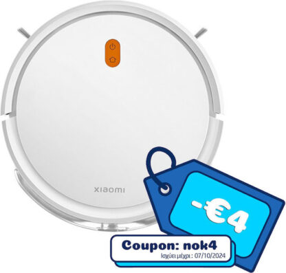 Xiaomi Robot Vacuum E5 Σκούπα Ρομπότ για Σκούπισμα & Σφουγγάρισμα με Wi-Fi Λευκή