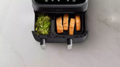 Philips NA351/00 Air Fryer με Διπλό Αποσπώμενο Κάδο 9lt Μαύρο
