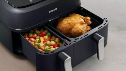 Philips NA351/00 Air Fryer με Διπλό Αποσπώμενο Κάδο 9lt Μαύρο
