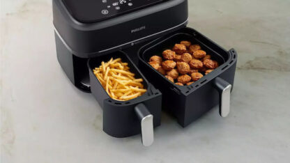 Philips NA351/00 Air Fryer με Διπλό Αποσπώμενο Κάδο 9lt Μαύρο