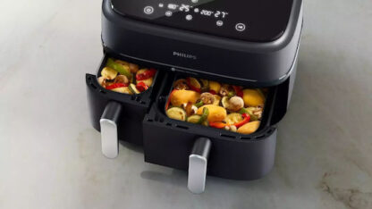Philips NA351/00 Air Fryer με Διπλό Αποσπώμενο Κάδο 9lt Μαύρο
