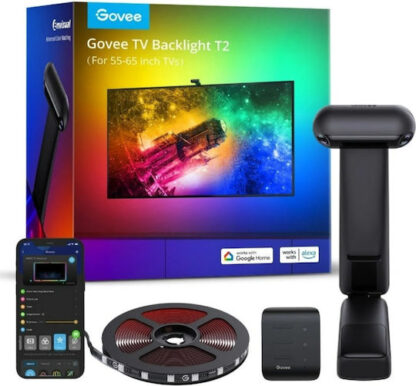 Govee Smart Ταινία LED Backlight T2 Wi-Fi Τηλεόρασης 12V RGB Φως 3.6m με Τροφοδοτικό & WiFi Controller Κωδικός: H605C311