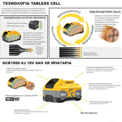 DeWalt DCB1880-XJ 18V 8,0Ah Battery for wireless tools