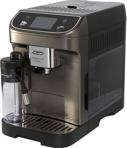 De'Longhi Magnifica Plus Αυτόματη Μηχανή Espresso 1450W Πίεσης 15bar για Cappuccino με Μύλο Άλεσης Γκρι