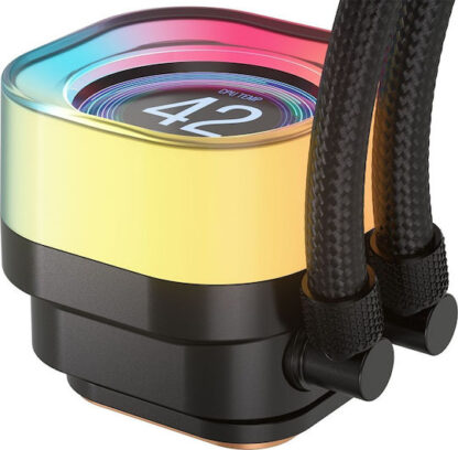 Corsair iCUE LINK TITAN 360 RX LCD Υδρόψυξη Επεξεργαστή Τριπλού Ανεμιστήρα 120mm για Socket AM4/AM5/1700 με RGB Φωτισμό