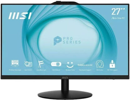 MSI Pro AP272P Intel® Core™ i5 68.6 cm (27 ) 1920 x 1080 pixels All-in-One PC 16 GB DDR4-SDRAM 512 GB SSD Windows 11 Pro Wi-Fi 6 (802.11ax) Black