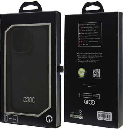Audi Silicone Case Iphone 16 Pro 6.3" Black Hardcase Au-lsrip16p-q3/d1-bk