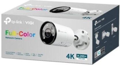 TP-LINK Vigi v1 IP Κάμερα Παρακολούθησης 4K Αδιάβροχη με Ηχείο και Φακό 2.8mm