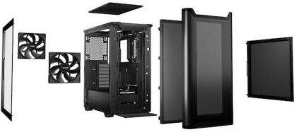 Be Quiet Pure Base 501 Midi Tower Κουτί Υπολογιστή με Πλαϊνό Παράθυρο Airflow Window Black