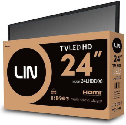 Lin Τηλεόραση 24" HD Ready LED 24LHDD06 (2022)