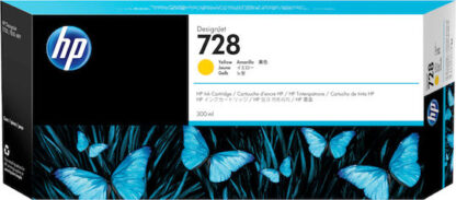 HP 728 Γνήσιο Μελάνι Εκτυπωτή InkJet Κίτρινο (F9K15A)