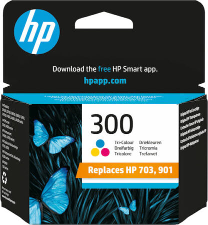 HP 300 Γνήσιο Μελάνι Εκτυπωτή InkJet Πολλαπλό (Color) (CC643EE)