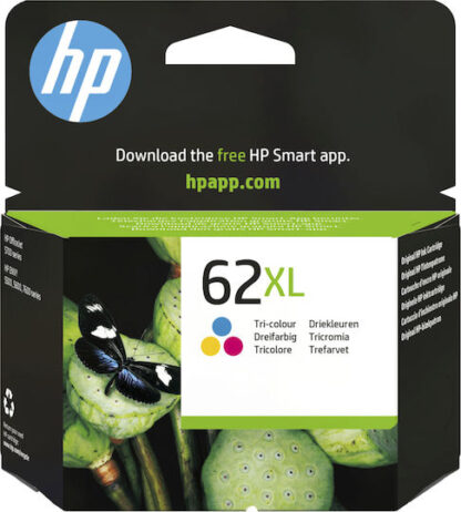 HP 62XL Γνήσιο Μελάνι Εκτυπωτή InkJet Πολλαπλό (Color) (C2P07AE)
