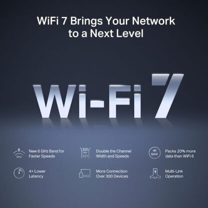 Mercusys MR47BE Ασύρματο Router Wi‑Fi 7 με 4 Θύρες Ethernet