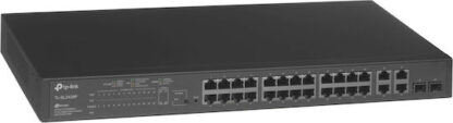 TP-Link JetStream TL-SL2428P network switch Managed L2 Fast Ethernet (10/100) Power over Ethernet (PoE) 1U Black
