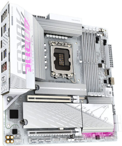 GIGABYTE B860M AORUS ELITE WF6E ICE Motherboard - Intel Core Ultra Series CPUs  12+1+2+1 Phases VRM  up to 9200MHz DDR5  1xPCIe 5.0 + 2xPCIe 4.0 M.2  2.5GbE LAN  WIFI 6E  USB 4