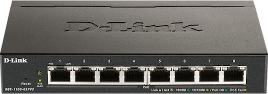 D-Link DGS-1100-08PV2 Managed L2 PoE+ Switch με 8 Θύρες Ethernet D-Link DGS-1100-08PV2 Managed L2 PoE+ Switch με 8 Θύρες Ethernet