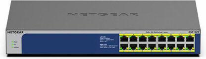 NetGear GS516PP Unmanaged L2 PoE+ Switch με 16 Θύρες Gigabit (1Gbps) Ethernet