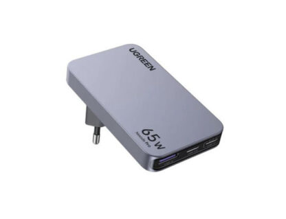 Ugreen Φορτιστής Χωρίς Καλώδιο GaN με Θύρα USB-A και 2 Θύρες USB-C 65W Γκρι (Nexode Pro)
