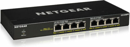 NetGear GS308PP Unmanaged L2 PoE+ Switch με 8 Θύρες Gigabit (1Gbps) Ethernet