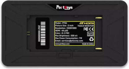 Portkeys PT5 II 5 Inch 4K HDMI Touchscreen Monitor