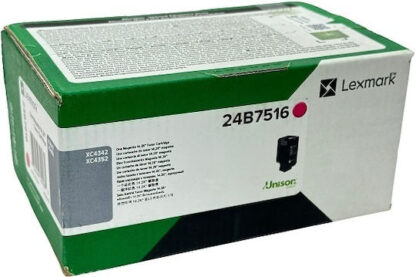 Lexmark 24B7516 Γνήσιο Toner Laser Εκτυπωτή Ματζέντα