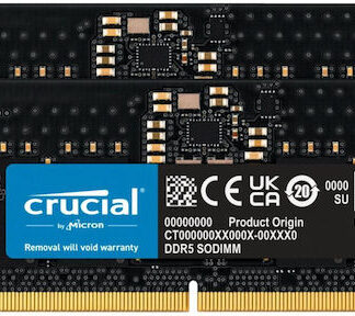 Crucial DDR5-5600 Kit 128GB 2x64GB SODIMM CL46 (16Gbit) Crucial DDR5-5600 Kit 128GB 2x64GB SODIMM CL46 (16Gbit)