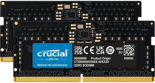 Crucial DDR5-5600 Kit      128GB 2x64GB SODIMM CL46 (16Gbit)