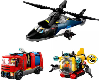 Lego City Helicopter, Fire Engine & Submarine για 7+ Ετών 874τμχ Κωδικός: 60462