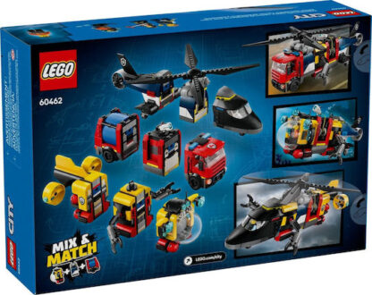 Lego City Helicopter, Fire Engine & Submarine για 7+ Ετών 874τμχ Κωδικός: 60462