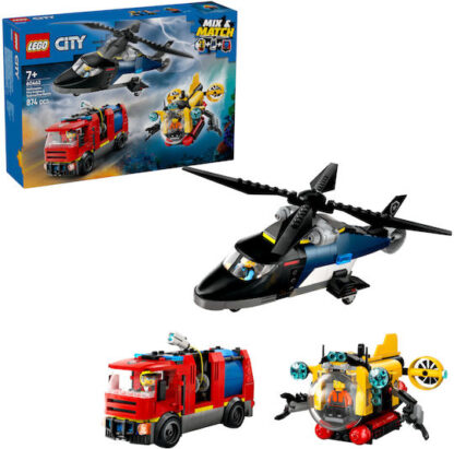 Lego City Helicopter, Fire Engine & Submarine για 7+ Ετών 874τμχ Κωδικός: 60462