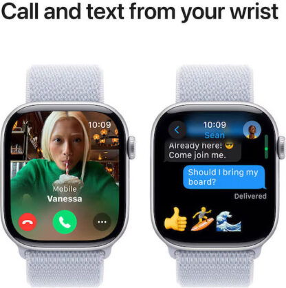 Watch Apple Watch Series 10 GPS 46mm Silver Aluminium Case with Sport Loop - Blue Cloud