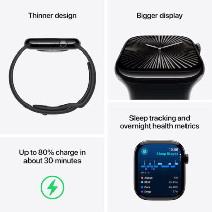 Watch Apple Watch Series 10 GPS 46mm Silver Aluminium Case with Sport Loop - Blue Cloud
