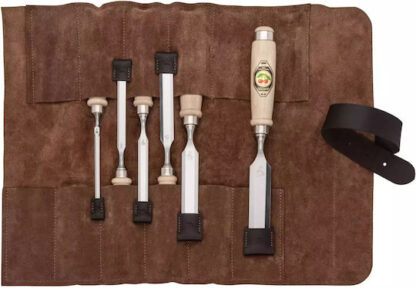 Kirschen Firmer Chisel Set 6pcs. Leather Bag 6-10-12-16-20-26