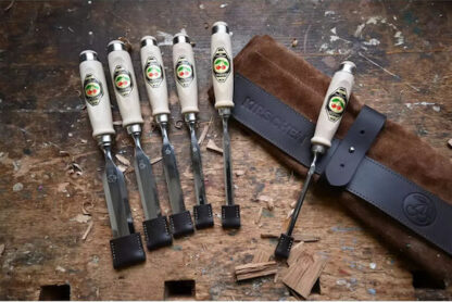 Kirschen Firmer Chisel Set 6pcs. Leather Bag 6-10-12-16-20-26