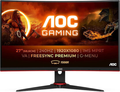 AOC C27G2ZE VA Curved Gaming Monitor 27" FHD 1920x1080 240Hz με Χρόνο Απόκρισης 1ms GTG
