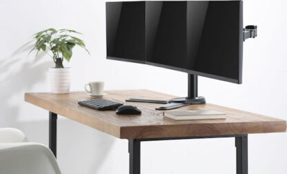 Equip Επιτραπέζια Βάση για 3 Οθόνες έως 27" με Βραχίονα (650125)
