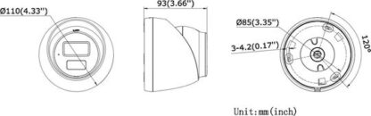 Hikvision DS-2CD1321G2-LIU IP Κάμερα Παρακολούθησης Full HD 1080p Αδιάβροχη με Μικρόφωνο και Φακό 2.8mm