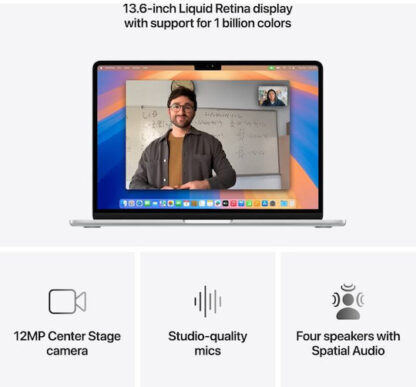 Apple MacBook Air 13.6" Retina Display (M4-10‑core/16GB/256GB SSD) Silver (DE Keyboard)