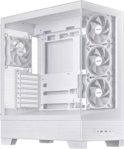 Asus A31 PLUS Gaming Midi Tower Κουτί Υπολογιστή με Πλαϊνό Παράθυρο και ARGB Φωτισμό Λευκό