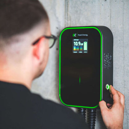 Green Cell EV15RFID Επιτοίχιος Τριφασικός Σταθμός Φόρτισης 22kW με Ενσωματωμένο Καλώδιο Type 2