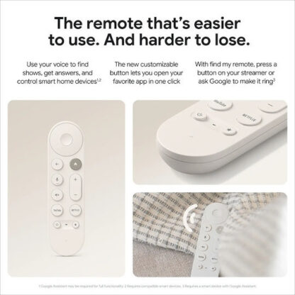 Google Media Player Google Tv Streamer 4k Bluetooth Wi-fi Android Tv 32 Gb Voice Control Remote White